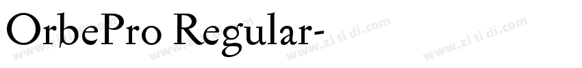 OrbePro Regular字体转换